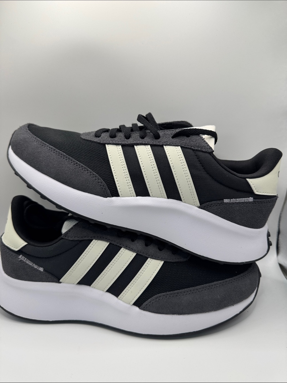 adidas women’s Retro Runner Sneakers - Black & White
